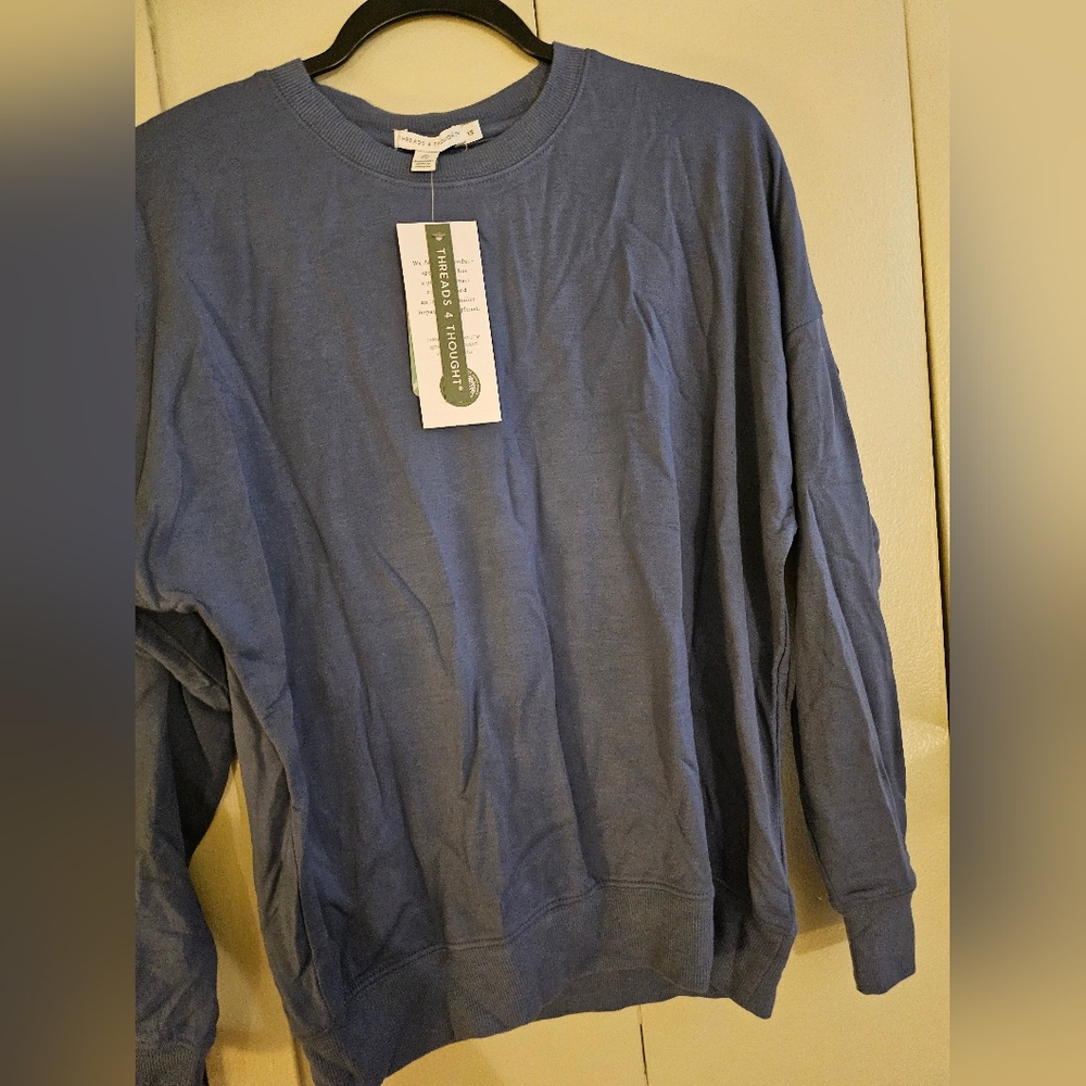 Threads 4 Thought XS blue Long Sleeve Sweater
